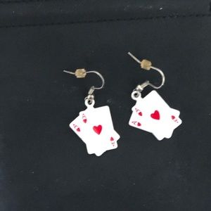 Vintage cards ear-rings ❤️